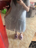 婧麒（JOYNCLEON）孕婦裝夏裝短袖翻領(lǐng)襯衫連衣裙時(shí)尚小清新簡(jiǎn)約休閑裙子孕婦中長(zhǎng)裙 藍(lán)色連衣裙（柔軟寬松） L 曬單實(shí)拍圖