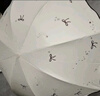 天堂傘黑膠防曬防紫外線公主花邊太陽傘晴雨兩用小巧便攜遮陽傘女 霽月白 曬單實(shí)拍圖