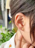 六桂福珠寶 LIU GUI FU JEWELRY四葉草足金耳釘女足金999純金養(yǎng)耳洞耳環(huán)520送女朋友老婆禮物實用 金重約1.42g 曬單實拍圖