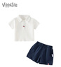 凡獵男童夏裝套裝2025新款洋氣時髦寶寶衣服兒童運動風(fēng)polo兩件套夏季 曬單實拍圖