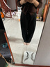 森馬（Semir）休閑褲女黑色闊腿褲顯瘦通勤氣質(zhì)2025春百搭長(zhǎng)褲簡(jiǎn)約109125127003 曬單實(shí)拍圖