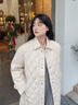 波司登（BOSIDENG）2025新款輕薄90鵝絨服女長(zhǎng)款小香風(fēng)菱格襯衫領(lǐng)保暖外套B250134188 柔光淺米|8F29 M 165/88A 體重約110-120斤 曬單實(shí)拍圖