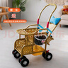 好萊童夏季嬰兒仿藤推車(chē)輕便寶寶仿藤推車(chē)兒童竹子小推車(chē)小孩藤椅藤編車(chē) 雙層編護腳踏椅背可調節裸車(chē) 曬單實(shí)拍圖