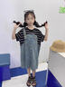 女大童韓系高級感裙子夏季2025新款兒童連衣裙女童夏裝牛仔背帶裙 牛仔連衣裙 160 曬單實(shí)拍圖