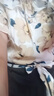 梵闋大碼女裝胖mm夏季新款時(shí)尚洋氣雪紡衫上衣短褲兩件套遮肉減齡套裝 上衣+黑褲（套裝） 2XL -建議140-160斤 曬單實(shí)拍圖