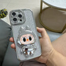 秒揚(yáng) 適用蘋果16promax手機(jī)殼新款iPhone15拉布布可愛鏡子支架14pro全包鏡頭13高級(jí)感女12奢華水鉆 【銀色】拉布布鏡子支架*自帶閃粉鏡頭膜 iPhone 16pro 曬單實(shí)拍圖