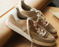 FOOT INDUSTRY 足下工業(yè) 「品牌經(jīng)典」極簡(jiǎn)德訓鞋翻毛皮無(wú)內里系列舒適休閑夏季 沙色/古白色 40 曬單實(shí)拍圖