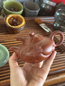 紫來(lái)順宜興原礦朱泥魚(yú)化龍壺純?nèi)止ぷ仙皦丶矣霉Ψ虿杈呒矣酶叨伺莶鑹?魚(yú)化龍 220ml 茶壺 曬單實(shí)拍圖