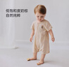 babylove嬰兒短袖包屁衣夏季薄款新生兒三角哈衣爬服彩棉提花透氣連體衣 曬單實(shí)拍圖