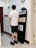 卡賓（CABBEEN）【重工刺繡】涼感短袖T恤男2024夏季新款潮牌休閑冰絲上衣女 漂白色02 50/175/L 曬單實拍圖