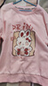 纖絲鳥(niǎo)（TINSINO）兒童衛(wèi)衣秋季男女童長(zhǎng)袖圓領(lǐng)套頭百搭中大童衣服 草莓奶茶貓 曬單實(shí)拍圖