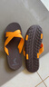 泰國進(jìn)口KARDAS橡膠拖鞋男女交叉帶一字防水涼拖休閑夏季戶(hù)外 J6褐底+黃帶 9碼/約43碼 曬單實(shí)拍圖