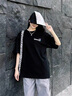 安初夏日系cityboy條紋復古短袖t恤男夏季潮流原宿休閑寬松polo衫三件套 藍色+純棉短T白+黑色短褲【三件套】 XL 建議120-140斤 曬單實拍圖