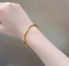 中國黃金（CHINA GOLD）黃金手鐲女足金莫比烏斯環(huán)金鐲素圈鐲子七夕情人節(jié)禮物送女友老婆 54圈口金手鐲約4.2g【玫瑰禮盒】 曬單實(shí)拍圖