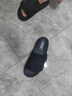 熱風(fēng)(商場同款）男拖鞋夏季新款時尚潮流沙灘鞋舒適休閑外穿一字拖男 01黑色 42 正碼 曬單實(shí)拍圖