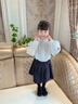 哈羅小黃鴨 HAL.DUCK女童泡泡袖襯衫春裝2025新款兒童春季洋氣打底衫寶寶襯衣時髦上衣 白色 90 cm 曬單實拍圖