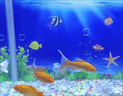 魚缸背景貼紙5d高清畫立體畫海底世界3d水族箱造景裝飾壁紙自粘紙 01.海洋小魚 寬30cm-高20cm【送刮板】 曬單實拍圖