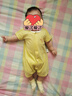 童泰（TONGTAI）嬰兒短袖連體衣夏季初生寶寶衣服外出哈衣爬服提花黃色66cm 曬單實(shí)拍圖