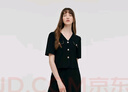 歌莉婭套裝女春夏爆款氣質(zhì)醋酸V領(lǐng)t恤上衣寬松直筒長褲兩件套1C4CAC800 00B黑色 L 曬單實拍圖