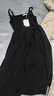 范思藍恩清新氣質(zhì)吊帶連衣裙女2024夏季新款無(wú)袖背心裙子12510 黑色 M 曬單實(shí)拍圖