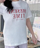 森馬短袖t恤女中長款純棉休閑風(fēng)夏季寬松字母套頭衫101324100004 曬單實拍圖