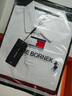 TOME BORNEK湯米高端Polo衫男士夏季新款100%純棉翻領(lǐng)半袖商務(wù)休閑短袖t恤男 白色 XL 推薦【130-155斤】 曬單實(shí)拍圖