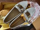 托德斯（TOD'S ）正品保障女士Kate系列白色牛皮金屬飾扣豆豆鞋 39 曬單實(shí)拍圖