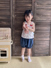 幼歌（YOUGE）嬰幼兒夏季新款輕薄軟牛仔透氣花苞褲時(shí)尚寬松寶寶長(zhǎng)褲 牛仔藍(lán) 90 cm 曬單實(shí)拍圖