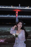 蕓蕁裙子女夏季2025新款法式度假暈染海邊燙金氣質溫柔連衣裙藍色蝴蝶 灰藍色 【送銀色蝴蝶】 XL 建議115-125斤穿 曬單實拍圖