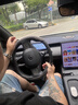 車行合一適用蔚來方向盤套es6/et5t/ec6/et5/es8/ec7/et7/es7翻毛皮車把套 經(jīng)典款黑色+兩片裝 曬單實拍圖