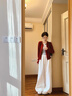 SNYDER WEAR紅色針織開(kāi)衫薄款夏季女裝新款2025外搭短款毛衣外套長(cháng)袖上衣外套 紅色開(kāi)衫 薄款 S 建議75-95斤 曬單實(shí)拍圖