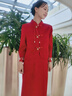 枝己新中式秀禾服新娘2025新款結婚禮服敬酒服古裝嫁衣訂婚晨袍 S2509(僅女裝) S 曬單實(shí)拍圖