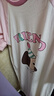 果殼（Gukoo）睡裙女春夏新款卡寬松插肩袖圓領(lǐng)純棉女士家居服睡裙 奶白 L 曬單實(shí)拍圖
