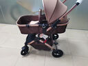 HEGERBABY高端嬰兒車(chē)0-3歲用折疊可坐可躺帶減震新生兒寶寶高景觀(guān)嬰兒車(chē) 卡其+安全提籃【新升級頂配款】 曬單實(shí)拍圖