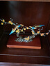 古瑤雙喜臨門(mén)喜鵲擺件客廳裝飾工藝品結婚禮物送新人高檔喬遷新居禮品 小號心心相印-雙喜臨門(mén)彩繪棕 曬單實(shí)拍圖