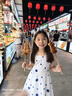 G.DUCKKIDS女童夏裝連衣裙2025新款韓版超洋氣兒童露背公主裙夏季小女孩裙子 藍色 加包包 120 曬單實拍圖