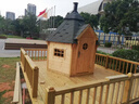 涼亭木屋定制民宿木屋兒童木屋商業(yè)街個性化定制木制品擺件設(shè)備房 軍綠色 曬單實拍圖