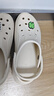 卡駱馳crocs貝拉洞洞鞋沙灘鞋包頭女鞋厚底拖鞋|210062 冬日白 -11S(含智必星） 35 (210mm) 曬單實拍圖