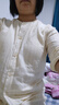 宜色家純棉家居服女雙層紗織60支帶胸墊春夏季睡衣女士100%全棉七彩套裝 女款套裝-暖藕色 M （女110斤）或（男140斤） 曬單實拍圖