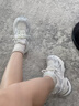 卡米高9CM內增高老爹鞋女2025春秋網(wǎng)面透氣顯腳小厚底網(wǎng)紗休閑運動(dòng)鞋ins 白色內增高9cm 36 (230mm) 曬單實(shí)拍圖