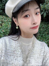 佐蘭伊 ZORAINEY 新中式和田玉純銀耳墜翡翠耳飾女耳釘2025年情人節(jié)生日禮物 金青玉耳墜 曬單實拍圖