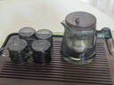 祥業(yè)玻璃泡茶壺飄逸杯茶水分離煮茶器懶人神器過(guò)濾茶杯家用功夫茶具 (煙灰)飄逸杯+耳把4杯+春羨盤(pán) 曬單實(shí)拍圖