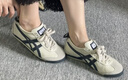 Onitsuka Tiger鬼塚虎經(jīng)典男女鞋復古運動(dòng)休閑鞋MEXICO 66? 米灰色/藏青色 44.5 曬單實(shí)拍圖