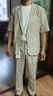 羅蒙春夏休閑西裝套裝男季寬松正裝感百搭韓版青少年潮流西服外套 灰藍(lán)色【西服+白T恤+西褲】 2XL 曬單實(shí)拍圖