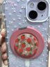 PopSockets【柔軟音樂會·手機(jī)殼】泡泡騷手機(jī)支架氣囊伸縮防摔手機(jī)殼蘋果iPhone 16/15 Pro Max手機(jī)保護(hù)殼 碎花圓舞曲（透殼） iPhone 14 曬單實拍圖