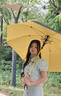 愛上雨超大號(hào)雙人傘防暴雨德國(guó)品質(zhì)長(zhǎng)柄加厚加固抗風(fēng)暴雨專用直桿傘男士 防水套120CM直柄-配色傘架-黑黃 曬單實(shí)拍圖