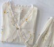 貓人（MiiOW）夏天孕婦哺乳睡衣夏裝短袖兩件套純棉紗布月子服夏季薄款產(chǎn)后產(chǎn)婦 杏色 XL 120-135斤 曬單實(shí)拍圖