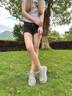 妙麗（Millies）品牌松糕厚底穆勒鞋女鞋鏤空網(wǎng)面休閑半拖鞋2025夏季新款增高板鞋 銀色 37 曬單實拍圖