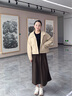 波司登（BOSIDENG）新款輕薄羽絨服女短款90絨巴恩風(fēng)休閑立領(lǐng)夾克保暖外套B250135336 金沙卡其|7C91【暢銷色】 M 165/88A 體重約125-140斤 曬單實(shí)拍圖