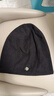 目丸冷帽高級感金屬小標女士2025新款寬松保暖針織小眾設計包頭堆堆帽 1#黑色 曬單實(shí)拍圖